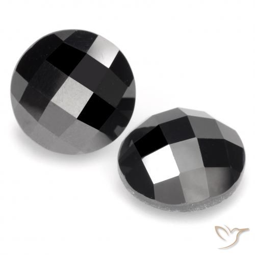 14.62ctw Natural Negro Espinela, Redondo, Opaco