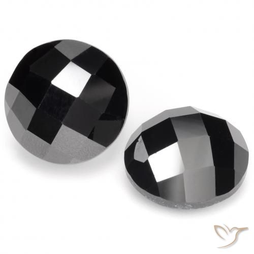 14.62ctw Natural Negro Espinela, Redondo, Opaco