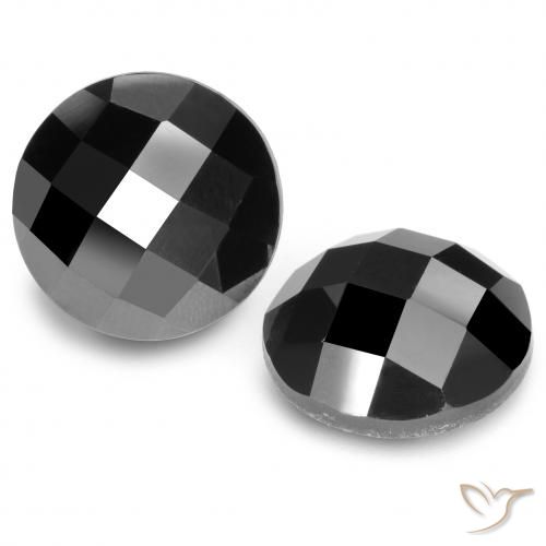 12.96ctw Natural Negro Espinela, Redondo, Opaco