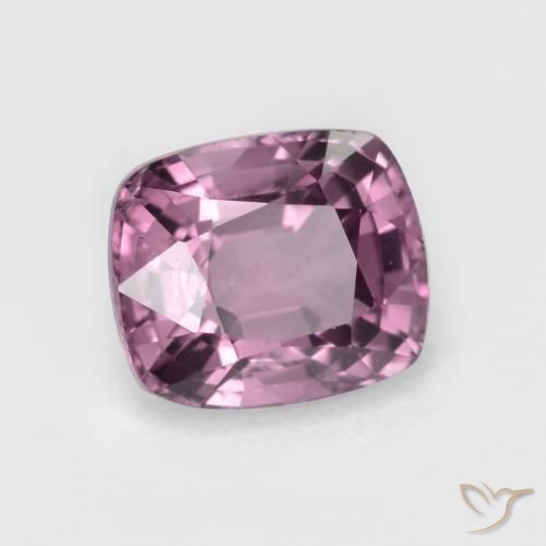 Espinela Púrpura medio natural de 1.24 ct, Forma Cojín, VS