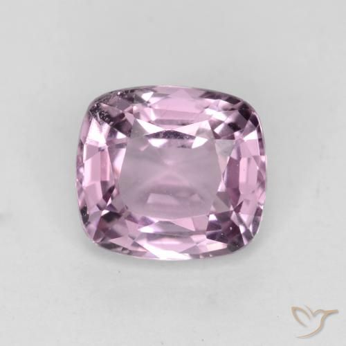 espinela Púrpura rosáceo muy claro natural de 1.13 ct, Forma Cojín, VS