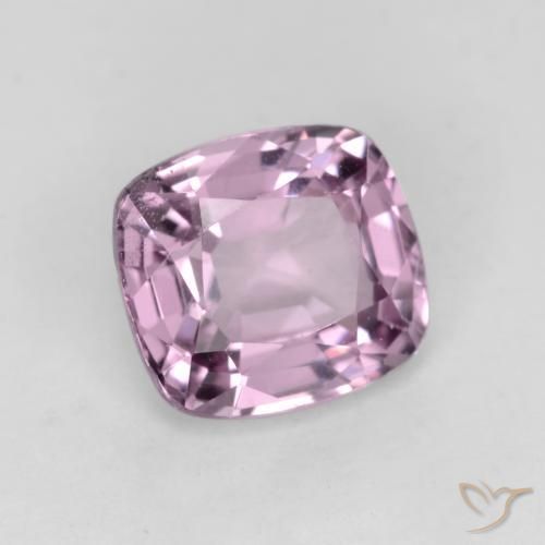 espinela Púrpura rosáceo muy claro natural de 1.13 ct, Forma Cojín, VS