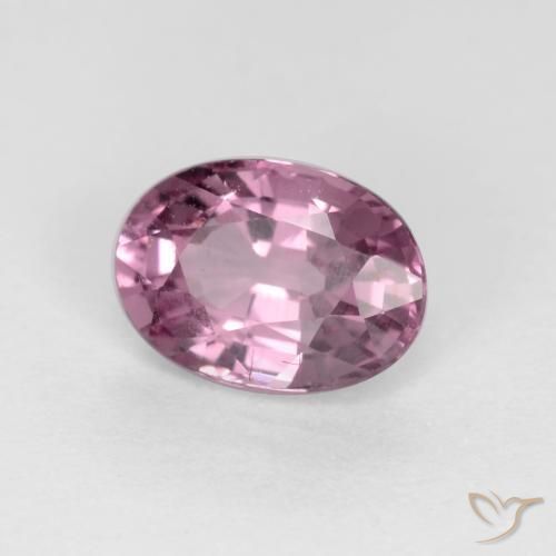 Espinela Púrpura rojizo claro natural de 0.59 ct, Ovalada, VS