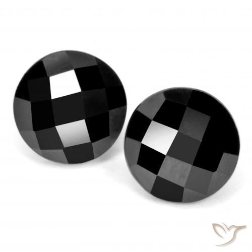 6.70ctw Natural Negro Espinela, Redondo, Opaco
