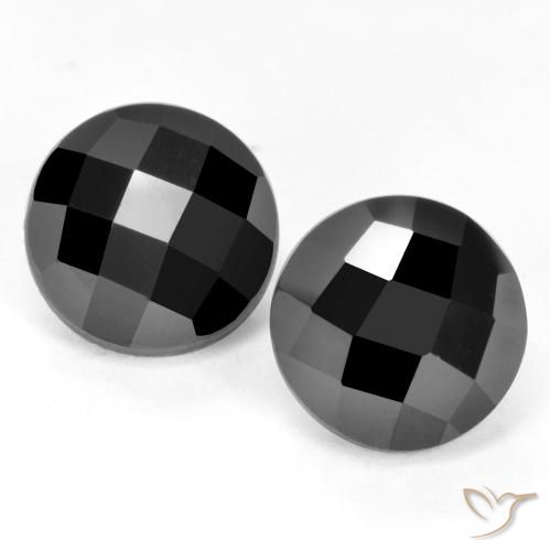 7.96ctw Natural Negro Espinela, Redondo, Opaco