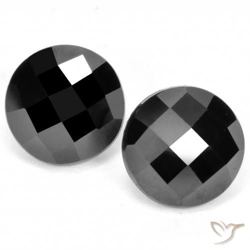 7.33ctw Natural Negro Espinela, Redondo, Opaco