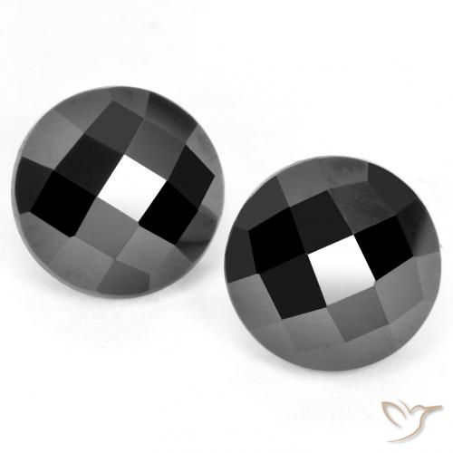 6.90ctw Natural Negro Espinela, Redondo, Opaco