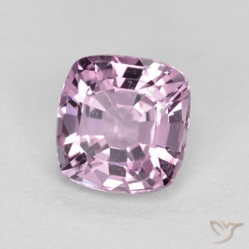Espinela Púrpura rosáceo muy claro natural de 1.27 ct, Forma Cojín, VS