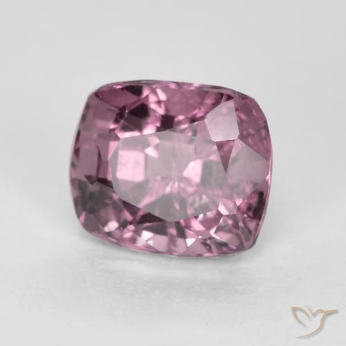 Espinela Púrpura oscuro medio natural de 0.81 ct, Forma Cojín, VS