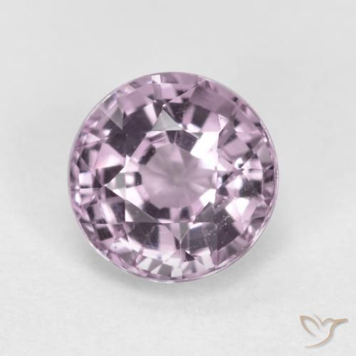 0.63ct Natural Púrpura rosáceo gris Espinela, Redondo, VS