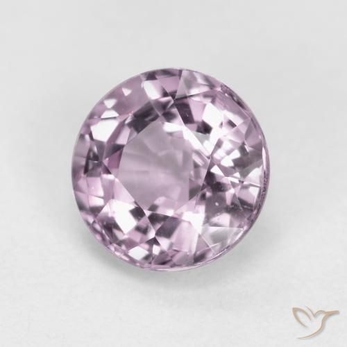 Espinela Púrpura rosáceo gris natural de 0.63 ct, Redondo, VS
