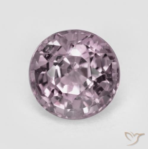 0.72ct Natural Púrpura grisáceo claro espinela, Redondo, VS