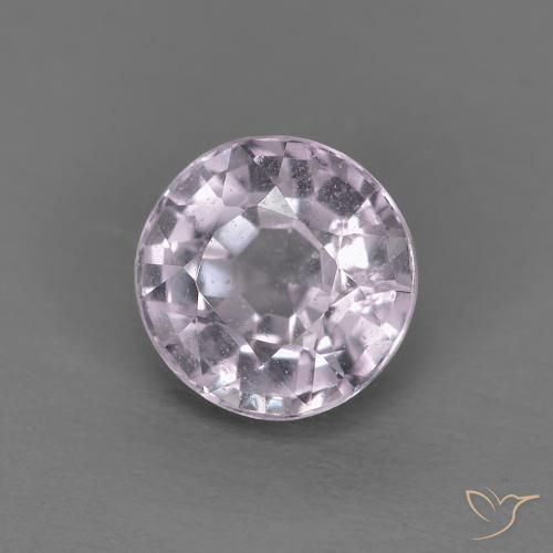 Espinela Violeta muy claro natural de 0.68 ct, Redondo, VS