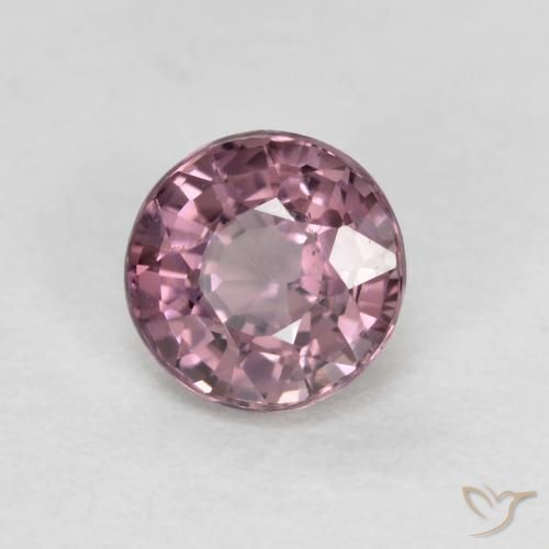 Espinela Púrpura rojizo natural de 0.56 ct, Corte Redondo, VS
