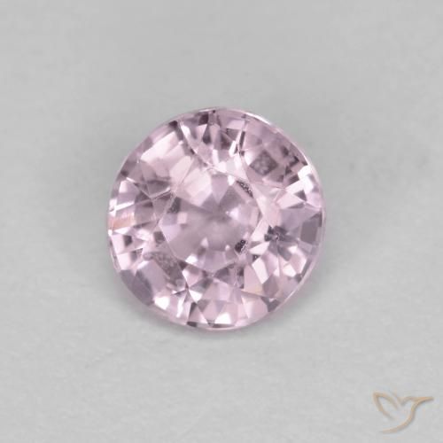 0.58ct Natural Púrpura rosáceo muy claro Espinela, Redondo, VS