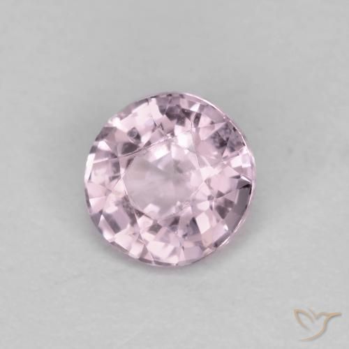 Espinela Púrpura rosáceo muy claro natural de 0.58 ct, Redondo, VS