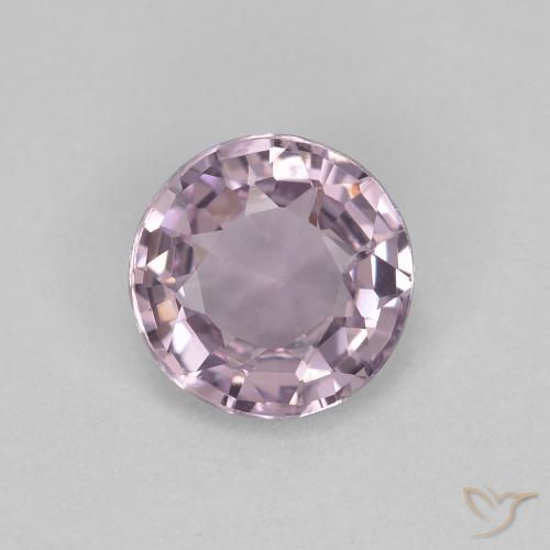 Espinela Violeta-rosado claro natural de 0.50 ct, Corte Redondo, VVS-VS