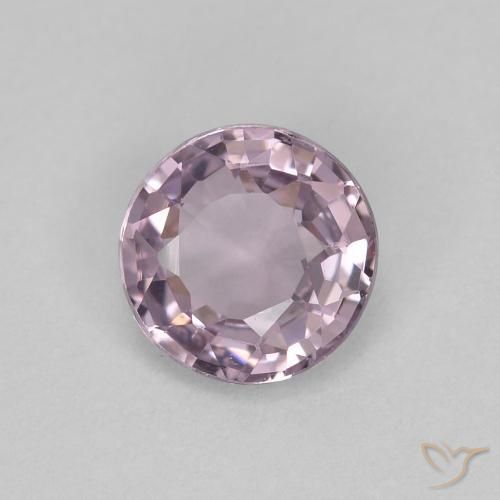 Espinela Violeta-rosado claro natural de 0.50 ct, Corte Redondo, VVS-VS