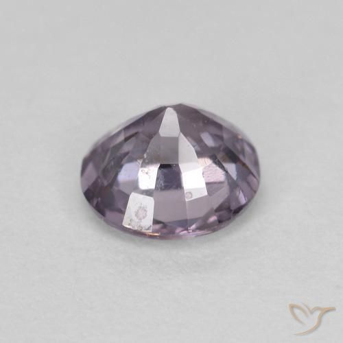 Espinela violeta natural de 0,53 ct, corte redondo, VS