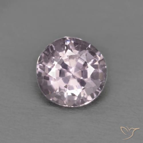 0.67ct Natural Púrpura rosáceo gris espinela, Redondo, VVS-VS, Photo A