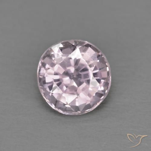 0.55ct Natural Púrpura muy claro Espinela, Redondo, VVS-VS