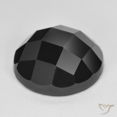 Espinela Negro natural de 7.53 ct, Redondo, Opaco