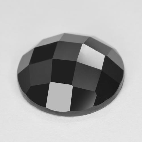 Espinela negro natural de 6,01 ct, corte redondo, opaco