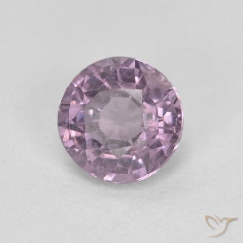 Espinela Púrpura uva claro natural de 0.54 ct, Redondo, VS