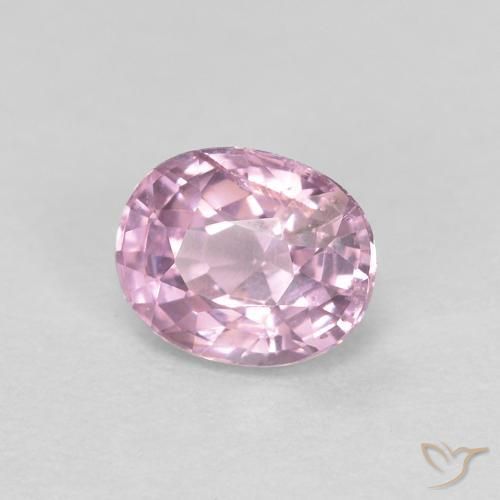 Espinela Púrpura claro medio natural de 0.44 ct, Ovalada, VS