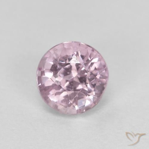 0.55ct Natural Púrpura muy claro Espinela, Redondo, VS