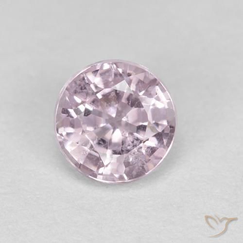 0.59ct Natural Púrpura muy claro espinela, Redondo, VS, Photo A