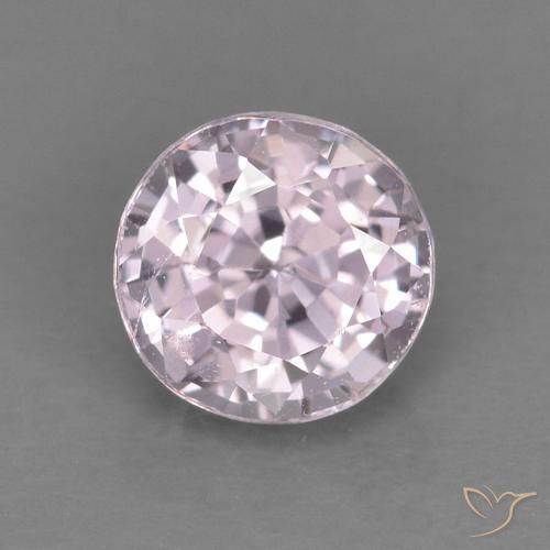 0.57ct Natural Púrpura rosáceo muy claro Espinela, Redondo, VVS-VS