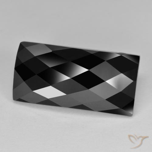 Espinela Negro natural de 13.35 ct, Corte Baguette, Opaco