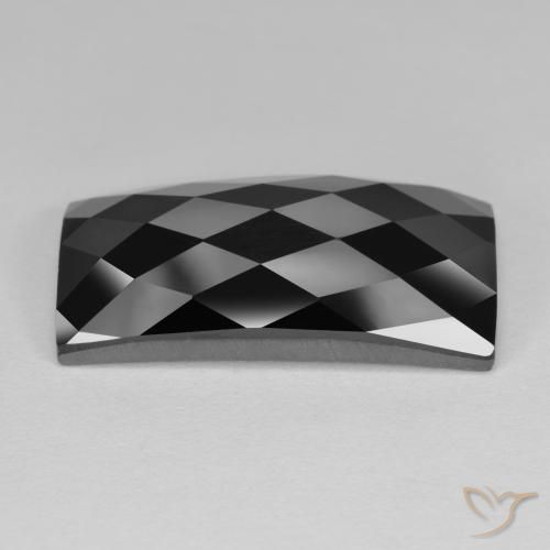 Espinela Negro natural de 13.35 ct, Corte Baguette, Opaco