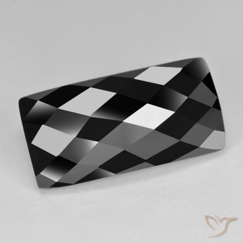 Espinela Negro natural de 14.01 ct, Corte Baguette, Opaco