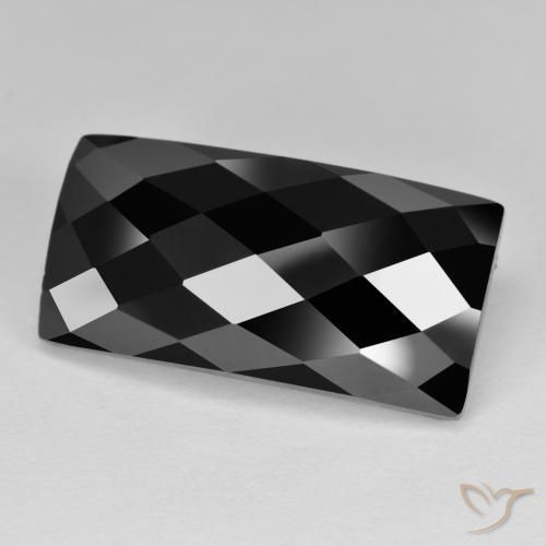 Espinela Negro natural de 14.64 ct, Corte Baguette, Opaco