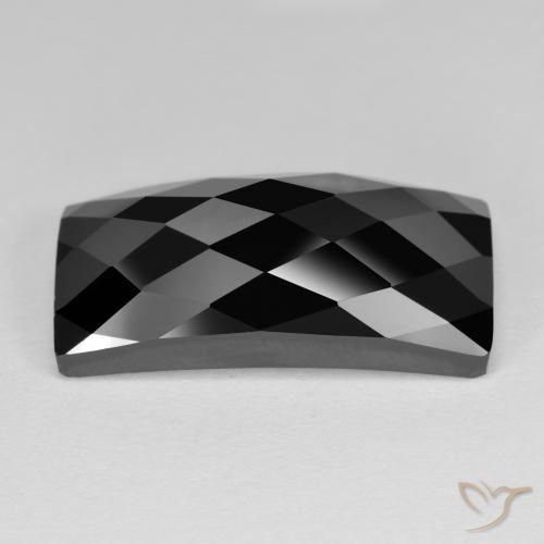Espinela Negro natural de 14.64 ct, Corte Baguette, Opaco