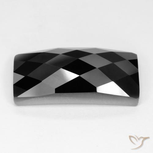 Espinela Negro natural de 13.46 ct, Corte Baguette, Opaco