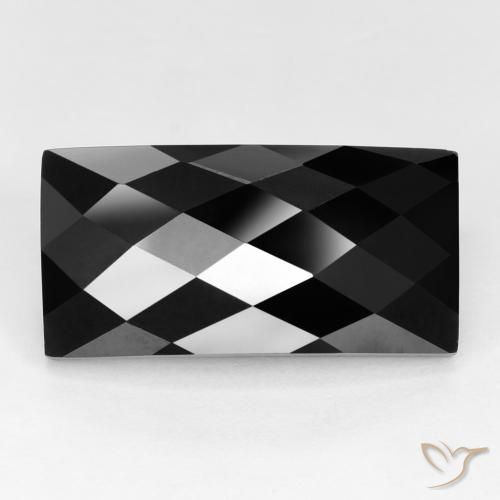 Espinela negro natural de 15,29 ct, baguette, opaco