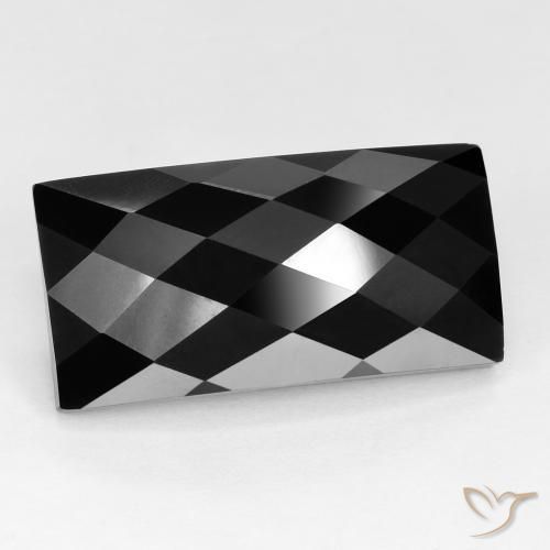 Espinela negro natural de 15,29 ct, baguette, opaco