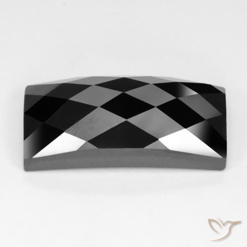 Espinela negro natural de 15,29 ct, baguette, opaco