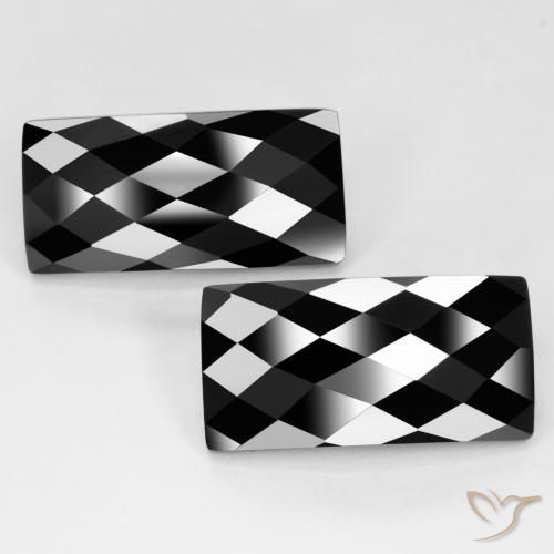 25.66ctw Natural Negro Espinela, Corte Baguette, Opaco, Photo A