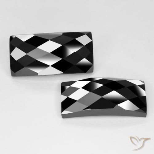 28.23ctw Natural Negro Espinela, Corte Baguette, Opaco, Photo A