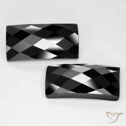 26.57ctw Natural Negro espinela, Corte Baguette, Opaco, Photo A