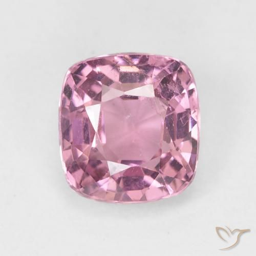 Espinela rosa natural de 1,54 ct, corte cojín, VS