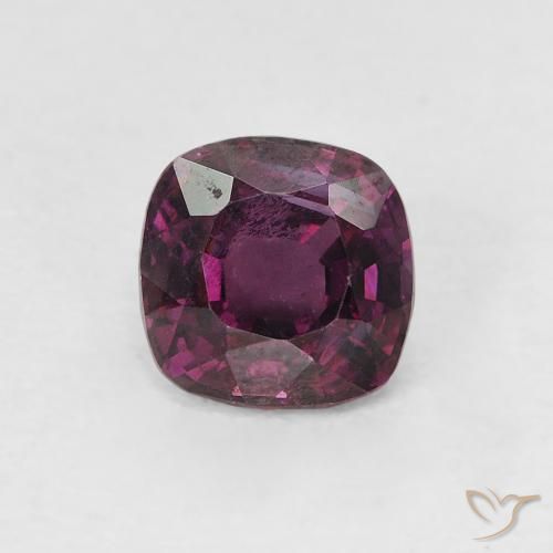 0.97ct Natural Púrpura oscuro espinela, Forma Cojín, VVS-VS, Photo A