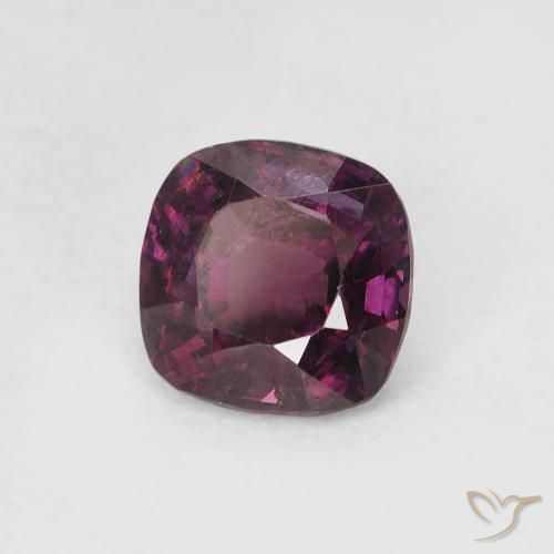Espinela Púrpura oscuro natural de 0.97 ct, Forma Cojín, VVS-VS