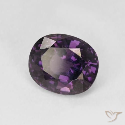 Espinela violeta natural de 1,50 ct, corte óvalo, VVS