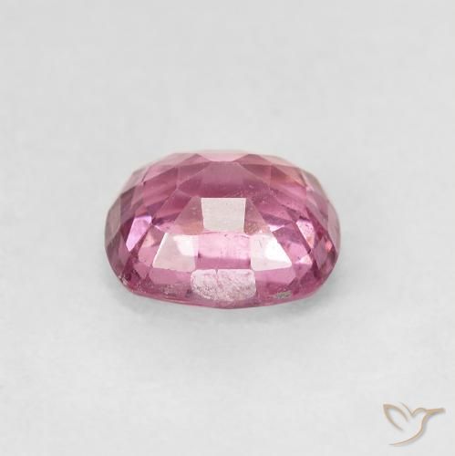 Espinela rosa natural de 1,47 ct, corte cojín, VS