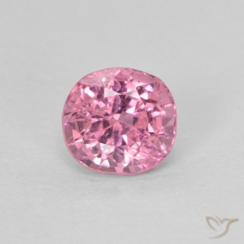 Espinela rosa natural de 0,41 ct, corte cojín, VS